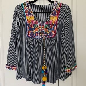 Boho Babydoll Style Shirt Size L